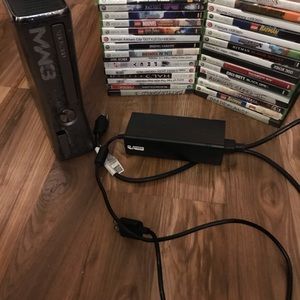 Xbox 360 + Power Cord + 33 Games